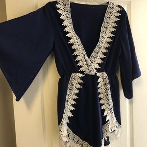 Bell sleeve romper